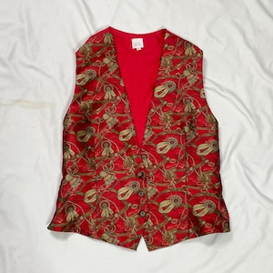 90s Red Vest Size Large