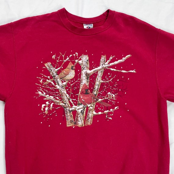 90s Red Bird Sweatshirt - image 3