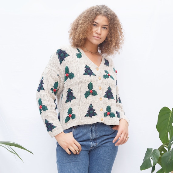 Vintage Cropped Christmas Sweater