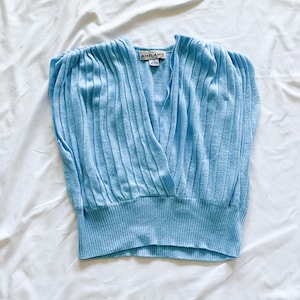 90s Blue Sweater Vest Size Medium