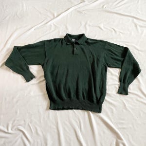 Y2K Polo by Ralph Lauren Green Sweater Size XL