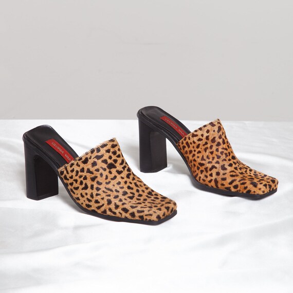 90s Cheetah Print Mules