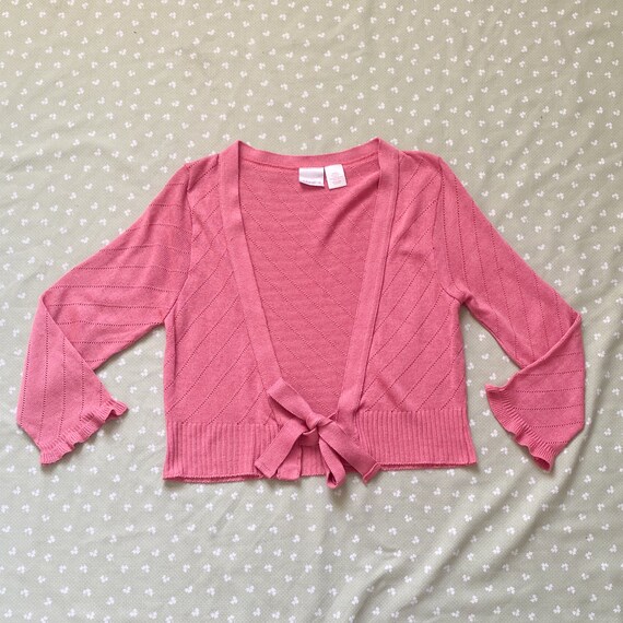 y2k pink tie cardigan - Gem