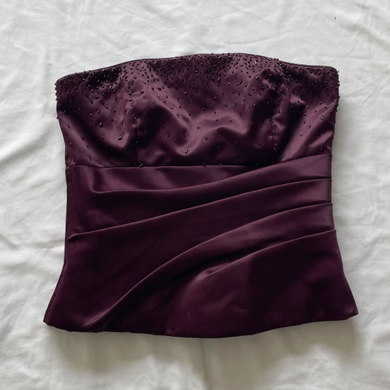 90s/Y2K Silky Purple Tube Top