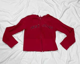 Y2K DKNY Red Cropped Jacket