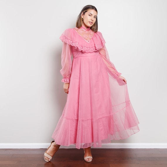 Vintage Pink Prairie Dress
