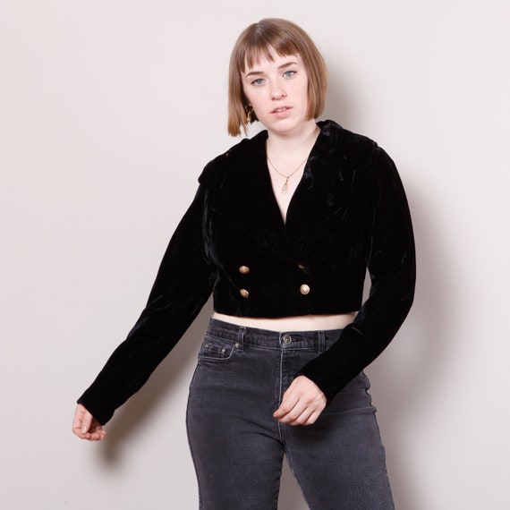 50s Velvet Crop Top