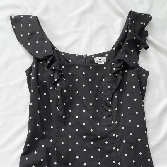 Y2K Polka Dot Mesh Dress (S/M)