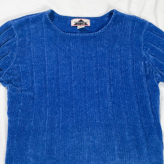 90s Blue Sweater Size Small Spice It Up - image 4
