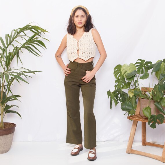 80s High Waisted Military Pants