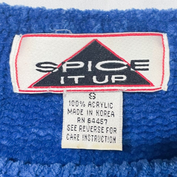 90s Blue Sweater Size Small Spice It Up - image 5