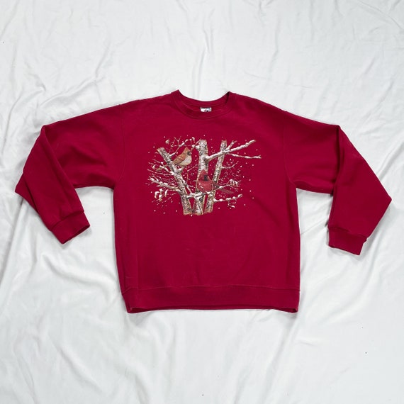 90s Red Bird Sweatshirt - image 1