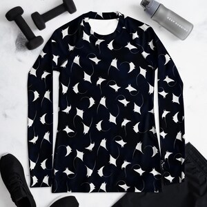 Rash Guard Feminino Manta Ray: Camiseta de Natação Alternativa Mobula Devil Rays Goth