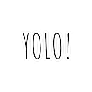 YOLO! Kiss-Cut Vinyl Decals