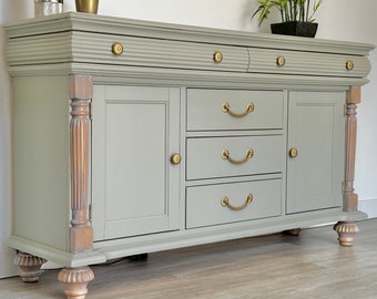 Elegant large sideboard hand painted tradition style buffet credenza