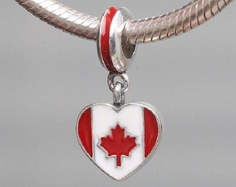 Canadian Flag Charm Charms for Bracelets and Necklaces