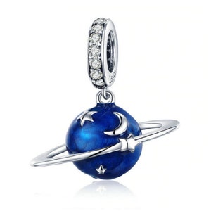 Secret Planet Moon Star Pendant Beads Charm 100% 925 Sterling Silver fit for Authentic Women Charms and Handmade Charms