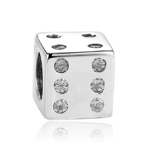 Lucky Dice Beads Charm 100% 925 Sterling Silver fit for Authentic Women Charms Bracelets Handmade Charms