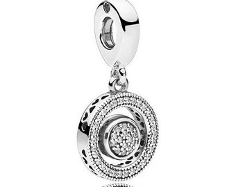 Spinning Signature Dangle Charm 925 Sterling Silver Pendant Bead fit for Women Charm