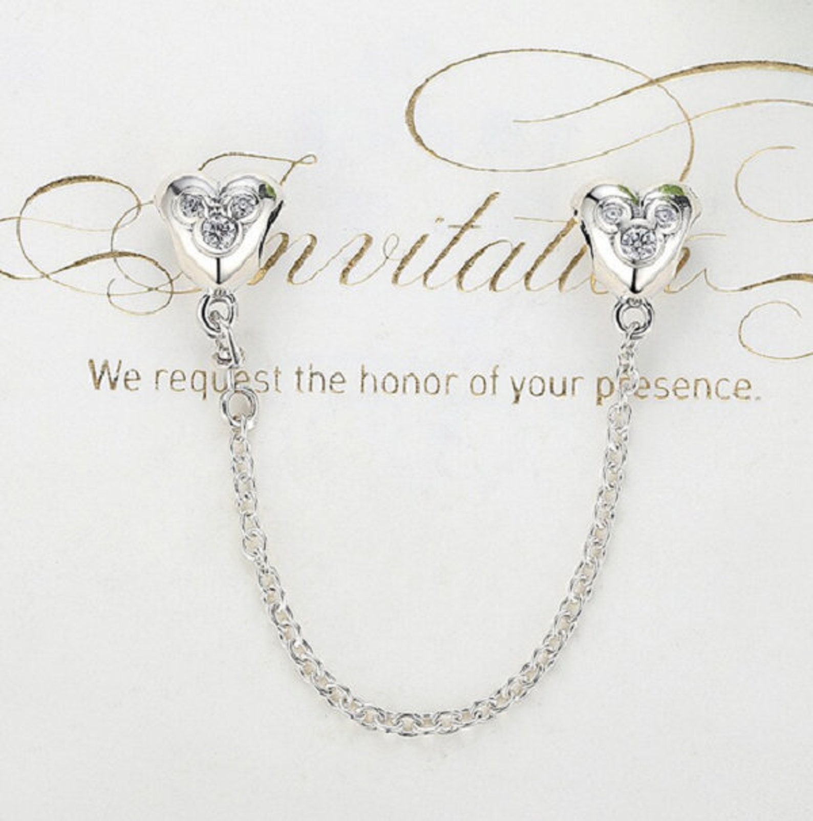 New Climbing Mickey Safety Chain Red Beads Charm 100 925 Etsy