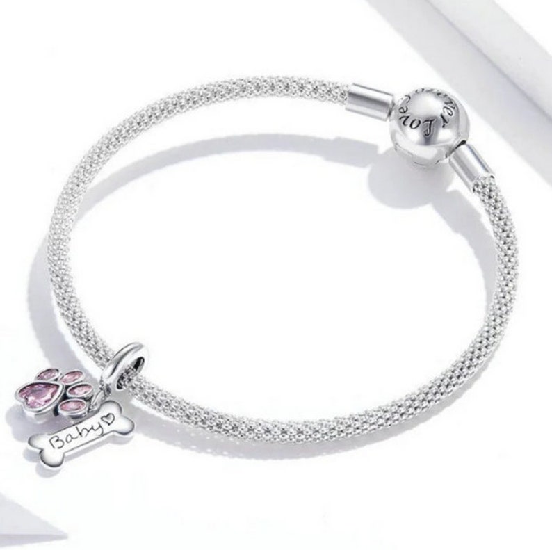 KunBead Sister Best Friend Heart Charm - Blue Crystal Bead For Bracelets, Birthday Gift For Women - View #2