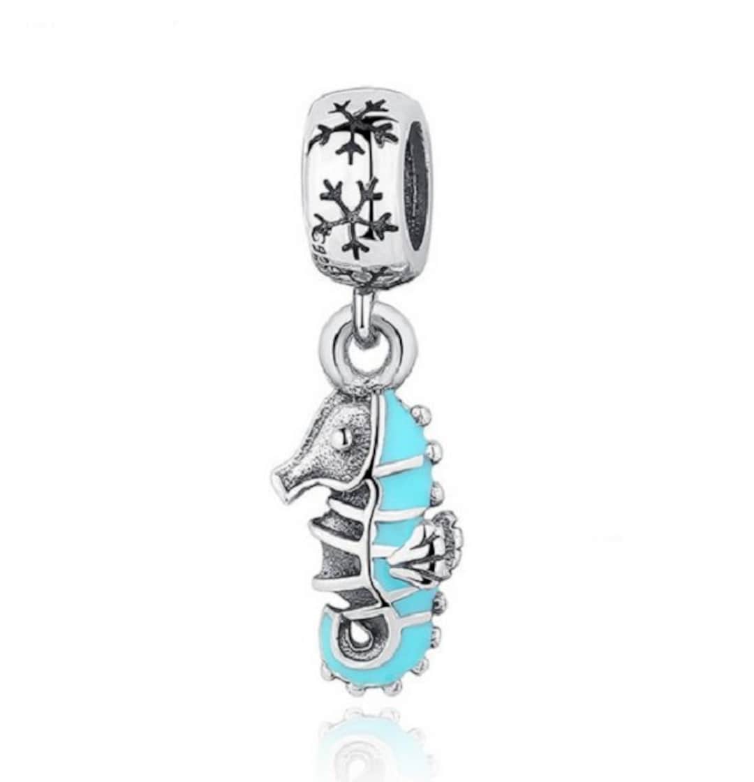 Seahorse Dangle Beads Charm 100 925 Sterling Silver Fit for
