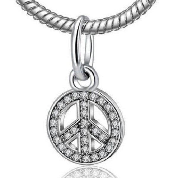 Peace Charm Bracelet Etsy