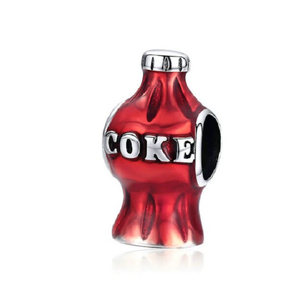 CHERRY COKE RHINESTONE ENAMEL BOTTLE CAP EARRINGS - PINK/RED/GOLD main image 1