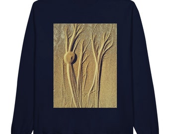 Sand water design beach navy Classic Unisex Crewneck Sweatshirt sweater