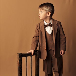 Brown Blazer Suit for Boys (0-9 Y.O.) | Stylish Formal Wear | Perfect for Weddings & Special Occasions