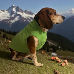 Dog Fleece Sweater Vest: Warm 2-Way Stretch, Animal Rescue Donation. Machine Washable