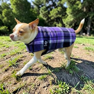 DOG WINTER JACKETS -Sales Benefit Animal Rescue-Reversible Fleece-Quality Hook- Loop Closure Tabs-Harness Opening