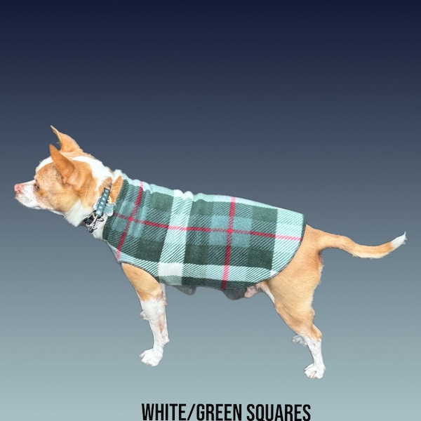 WARM FLEECE DOG Sweaters..Sales Benefit   Animal Rescue.. Warm & Soft With A 2 Way Stretch Fabric,  Custom Sizes  Available