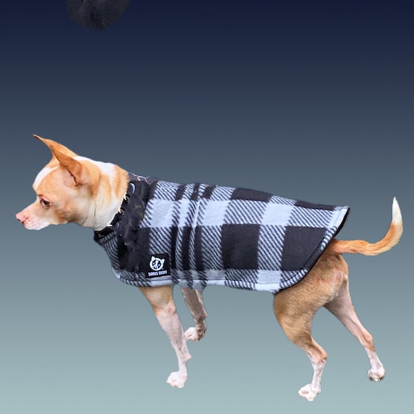 WARM WINTER Dog COATS-Sales Benefit Animal Rescue, Double layer of Fleece-Coats are Reversible-High Quality Velcro, Machine Washable.