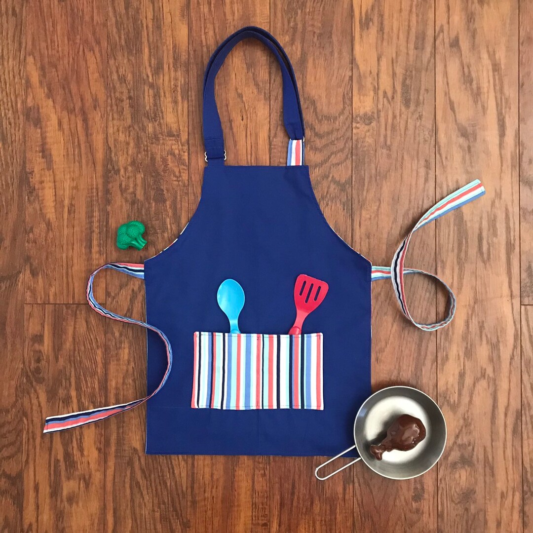 Reversible Kids Apron Play Apron Boy Etsy