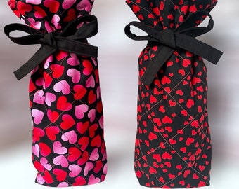 Wine Gift Bag, Valentines, Bottle Bag