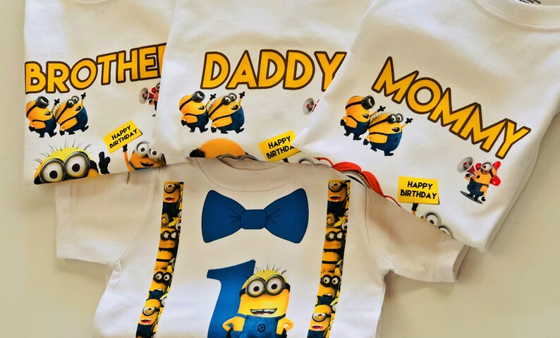 Minion Birthday Shirt for Kids and Family Custom Birthday Shirt,Individuals