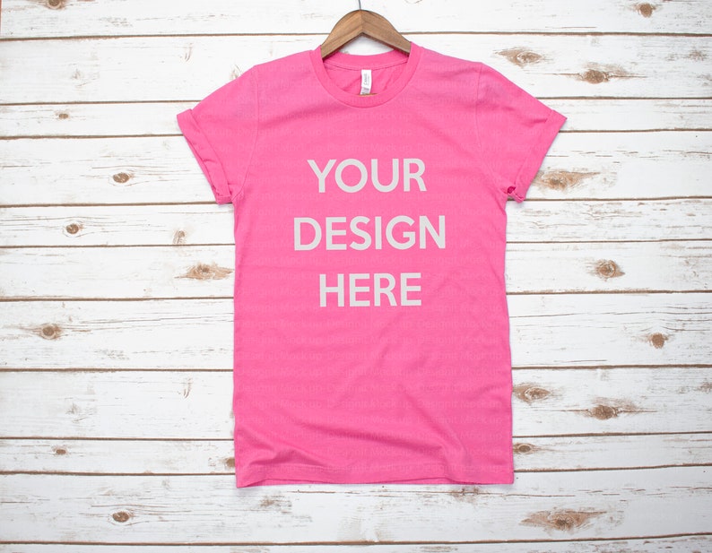 Bella Canvas T-shirt Mock up Flatlay Shirt Pink Tshirt Mockup - Etsy