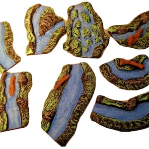 Modular River Terrain Set – Realistic Wargaming Scenery 6mm-28mm
