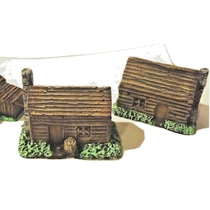 Realistiska 15 mm målade ACW-hartstimmerstugor för uppslukande krigsspelsterräng och miniatyrbyggnader