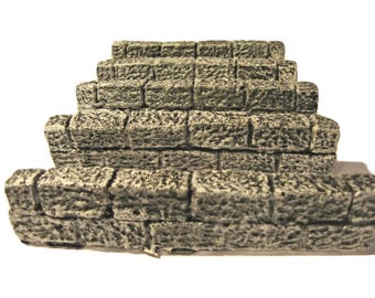 Set de 10 muros de piedra pintados, 28 mm, resina, terreno para juegos de guerra, Guerra Civil Americana, Guerra Civil Inglesa, Napoleónica