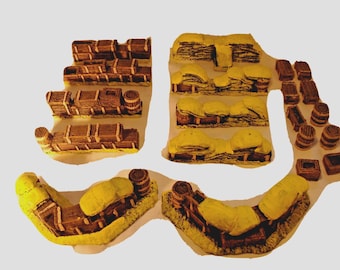 Sandbags 132 s caleCrates & Barrels | 1:32 Scale Diorama Scenery Zulu war Resin