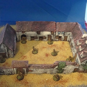 La Haye sainte Farm Resin, wargames scenery, terrain buildings. 10mm, 15mm