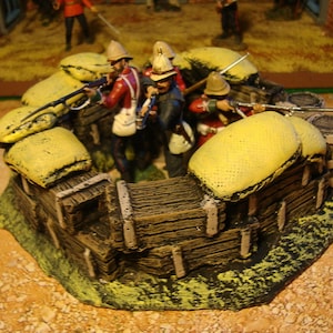 T5 Rourkes drift Redoubt Resin. For Zulu War Painted. sandbags and Boxes. For Dioramas Comes Unpainted