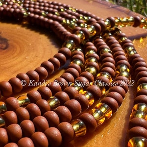 Chocolate and Caramel Waist Beads