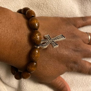 Unisex Ankh beaded bracelet