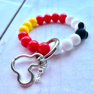 Mickey Mouse Oh Boy • Keychain Bracelet • Flexible Silicone • Gift • Hands Free • Bangle Bracelet • New Mom