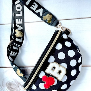 Black Personalized Mickey Mouse Fanny Pack