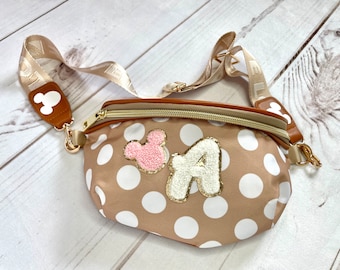 Tan Personalized Mickey Mouse Fanny Pack