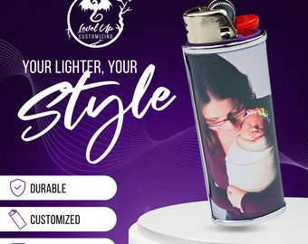 Metal Photo Lighter Cover - Custom Lighter, Personalized Lighter,  Metal Lighters Holder, Lighter Sleeve, Customized Lighter Cover,